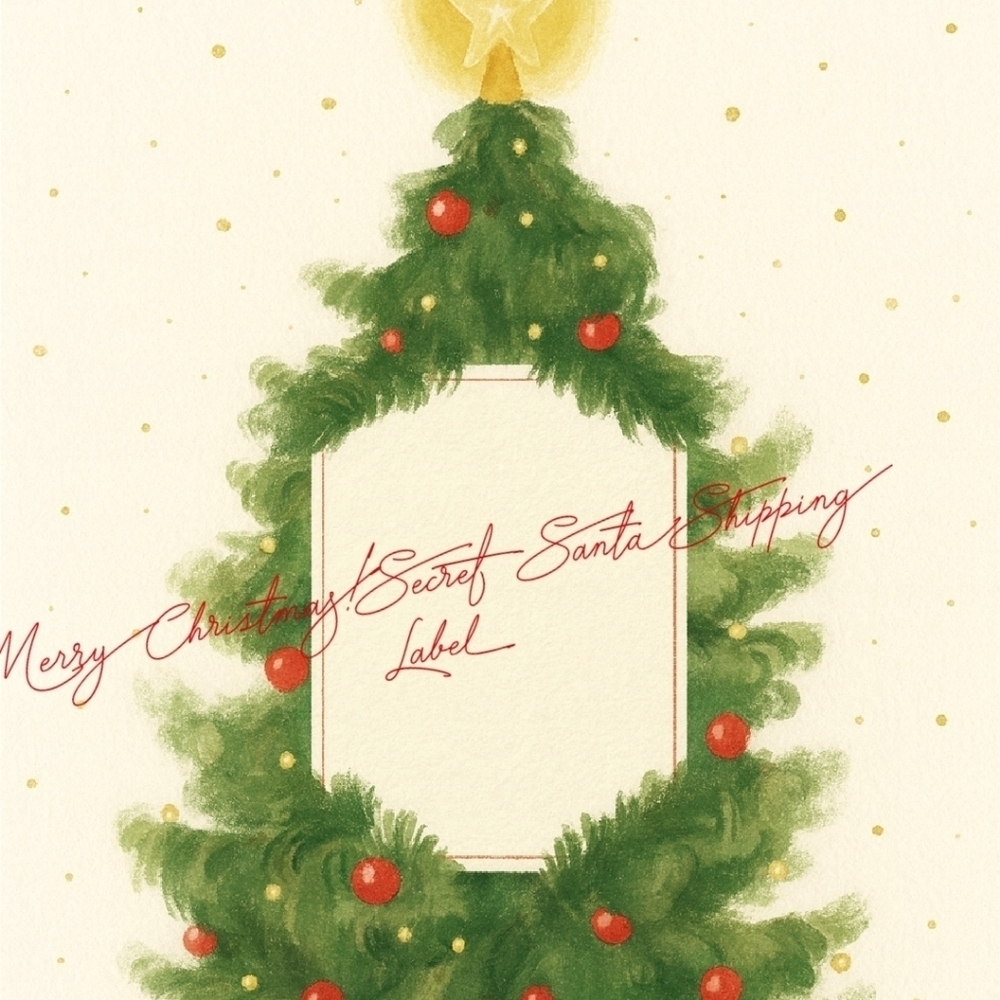 Secret Santa Shipping Label